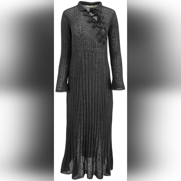 Ulla Johnson Solene Black Long Sleeve Dress